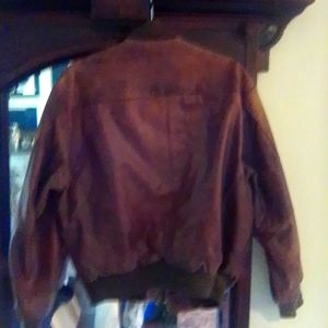 United leather Syndicate brown flight jacket. Vintage very, very cool